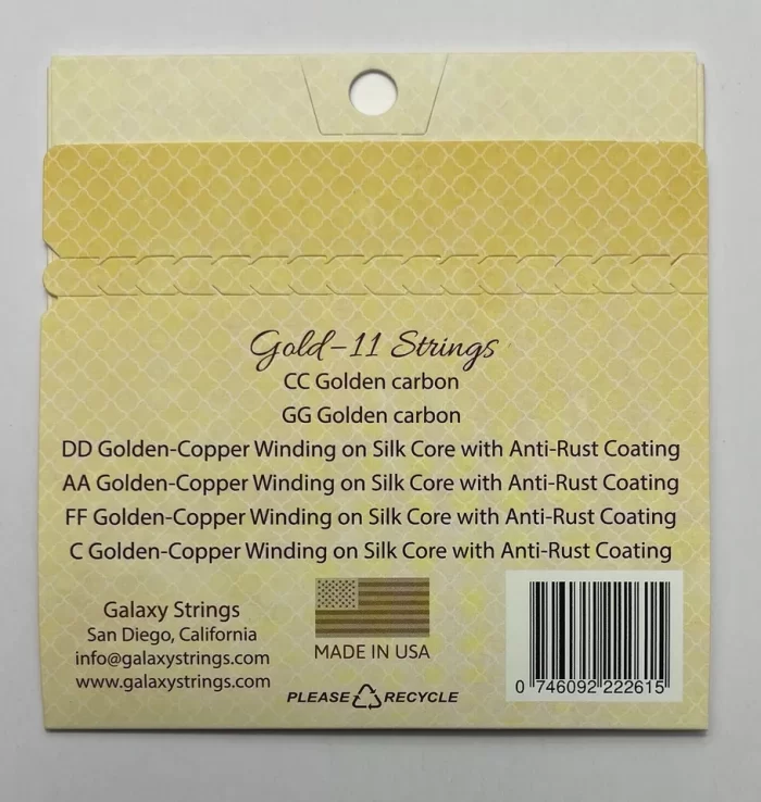 Galaxy Oud Strings, Golden Carbon and silver wound string, 11 Strings. - Image 2