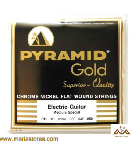 Pyramid Gold Chrome Nickel Flat wound Medium/Special Electric Guitar Strings 11-50