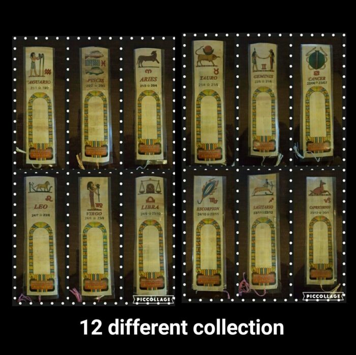 20, 60, 100 Bookmarks Egyptian Papyrus(Zodiac signs in the Pharaohs Era).