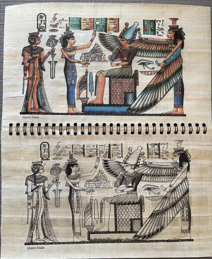 Notebook color on real Egyptian papyrus paint. - Image 2