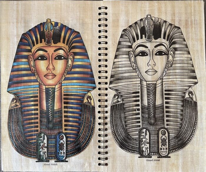 Notebook color on real Egyptian papyrus paint. - Image 3