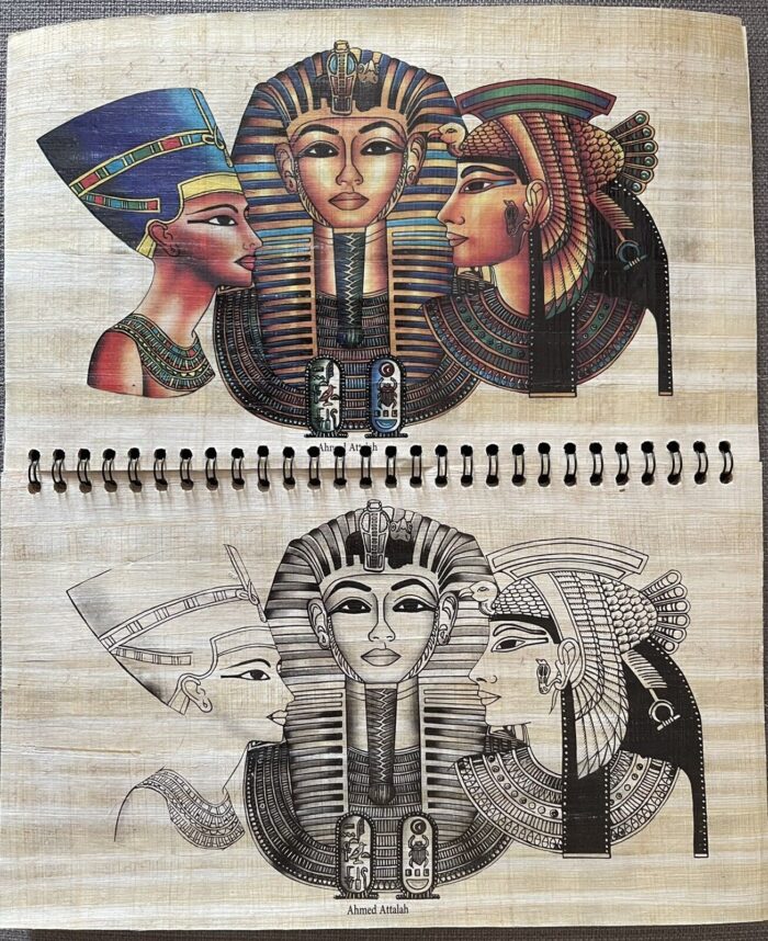 Notebook color on real Egyptian papyrus paint. - Image 4