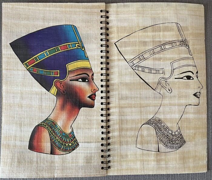 Notebook color on real Egyptian papyrus paint. - Image 5