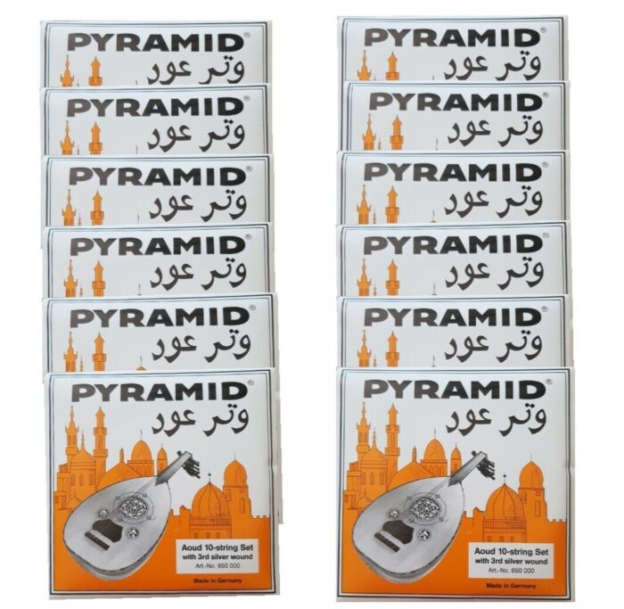 12 SETS , PYRAMID OUD STRINGS ORANGE LABEL (10-string set), made in Germany.