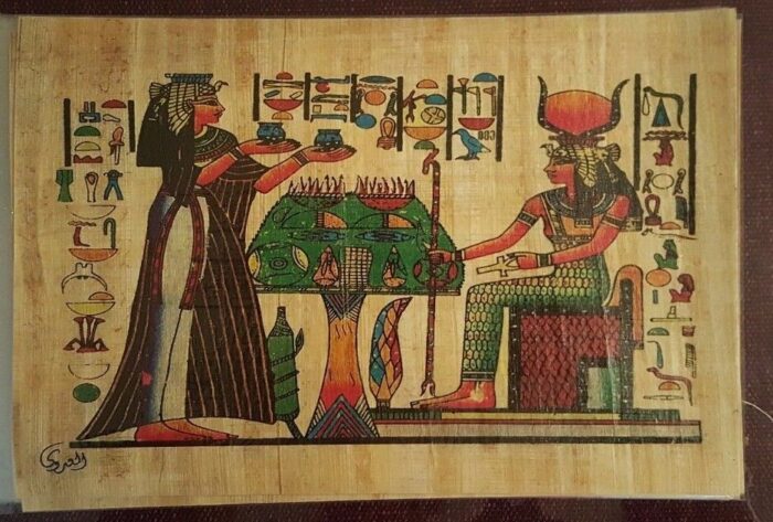 Egyptian hand painted Papyrus Paper 11.50"x 15.35" - Image 6