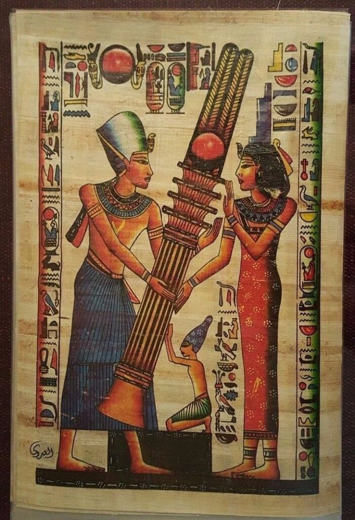 Egyptian hand painted Papyrus Paper 11.50"x 15.35" - Image 5