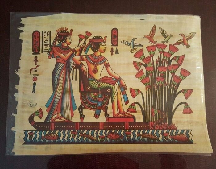 Egyptian hand painted Papyrus Paper 11.50"x 15.35" - Image 15