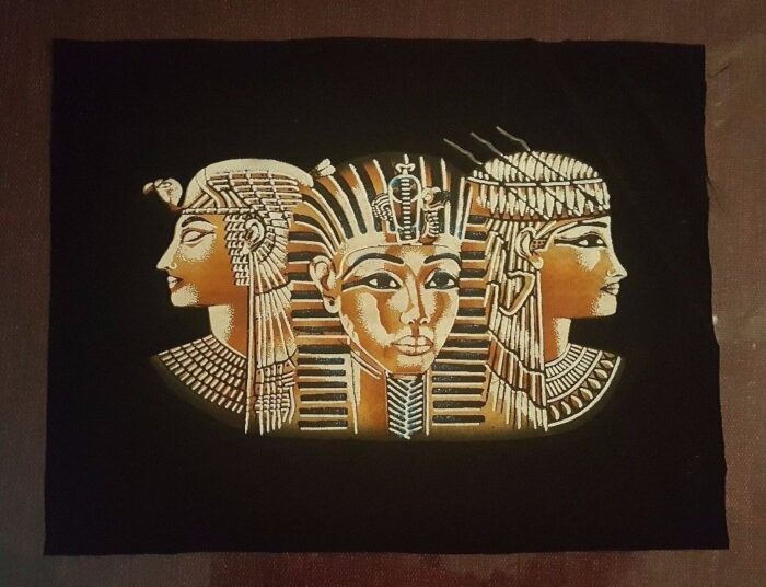 Egyptian hand painted on fabric Paper 13"x 16" - Image 5