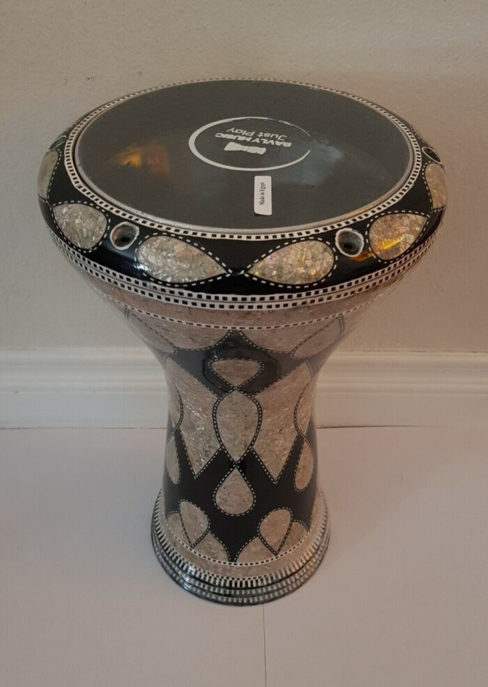 Doumbek Drum,17" Professional Darbuka, Real mother of pearl made by Bavly Music.