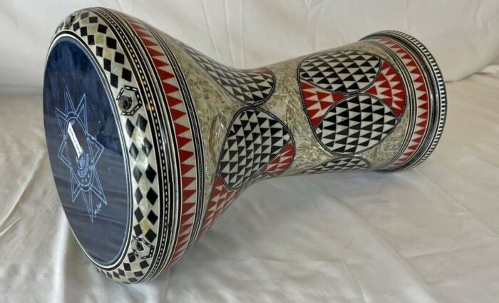 Doumbek Drum,17" Professional Darbuka, Real mother of pearl made by Bavly Music.