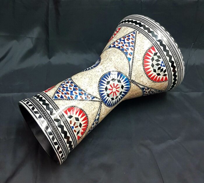 Doumbek Drum,17" Professional Darbuka, Real mother of pearl made by Bavly Music.