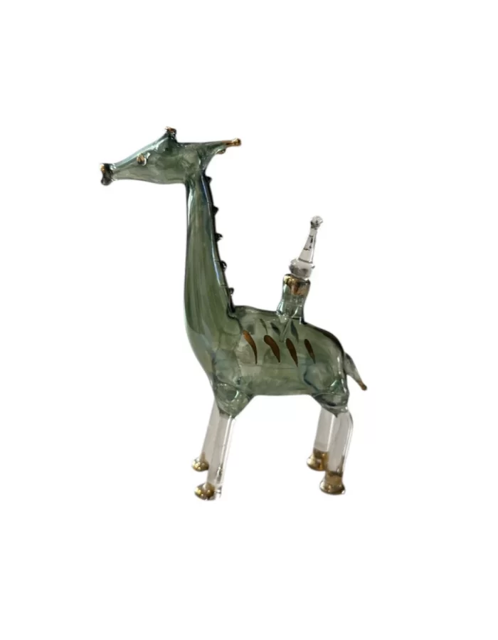 Egyptian Handmade Glass, Blown Glass with intricate details—ideal for storing perfume oils or as a unique decorative piece.
