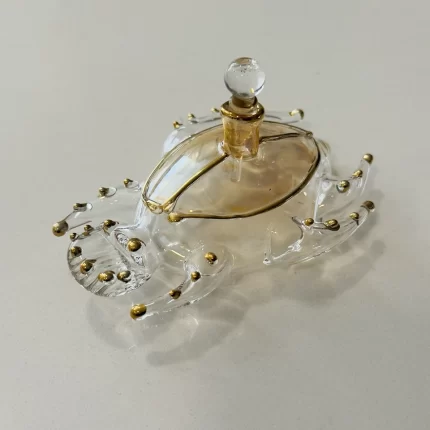 New Attar Bottle, Egyptian Handmade Glass, Blown Glass with intricate details—ideal for storing perfume oils or as a unique decorative piece.