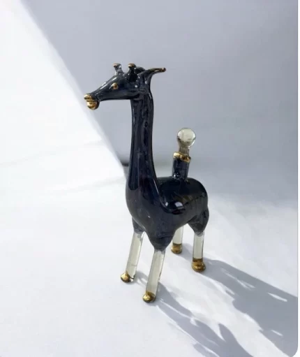Egyptian Handmade Glass, Blown Glass with intricate details—ideal for storing perfume oils or as a unique decorative piece , Animal Bottles